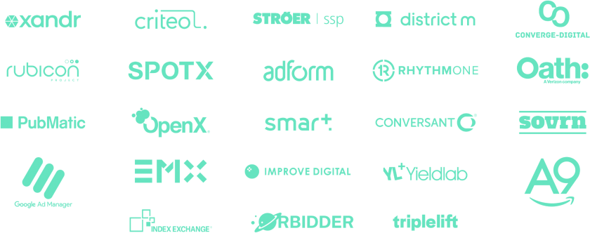 Yieldlove Supported Ad Exchanges Logos