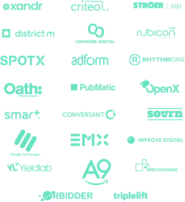 Yieldlove Supported Ad Exchanges Logos